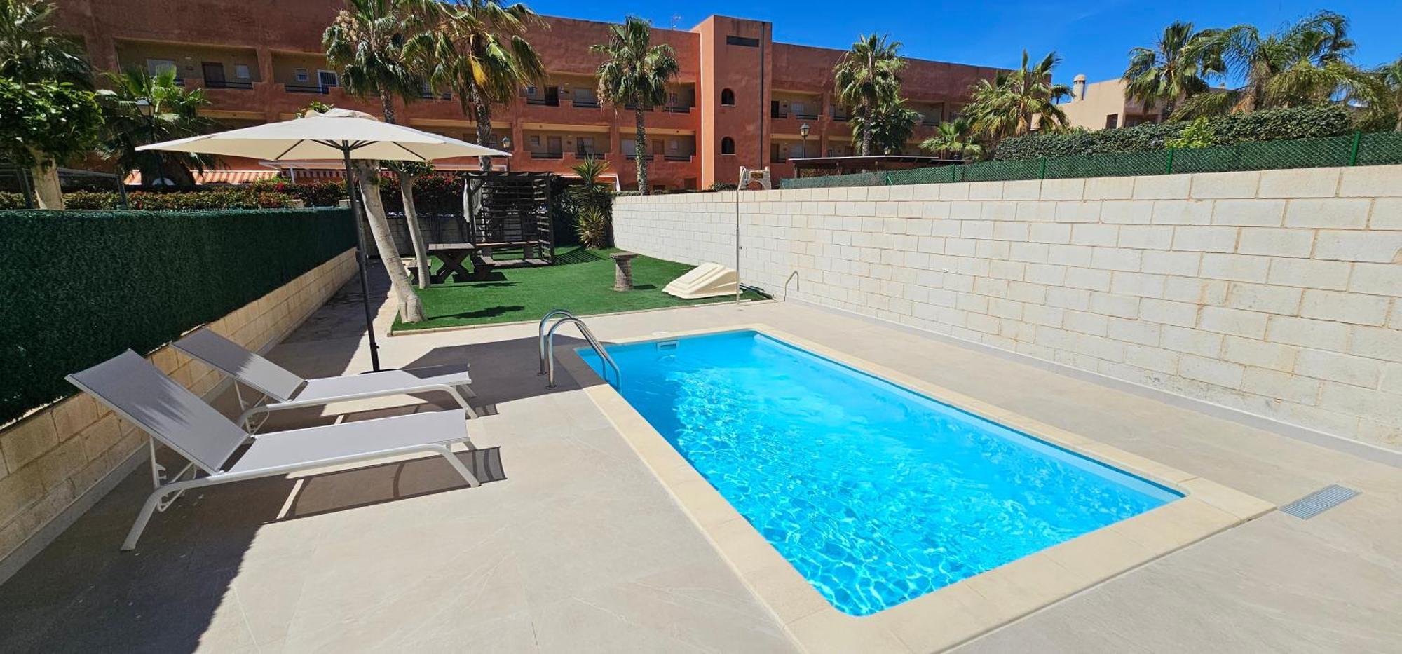 Homes Of Spain, Apartamentos Paraiso Vera Playa, Fatu Hiva, Bajo A Con Piscina Privada En Jardin Privado, Primera Linea De Playa, Wifi ภายนอก รูปภาพ